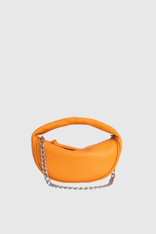 Baby Cush Orange Flat Grain Leather