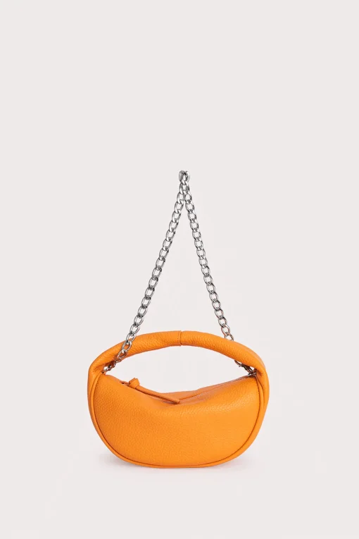 Baby Cush Orange Flat Grain Leather