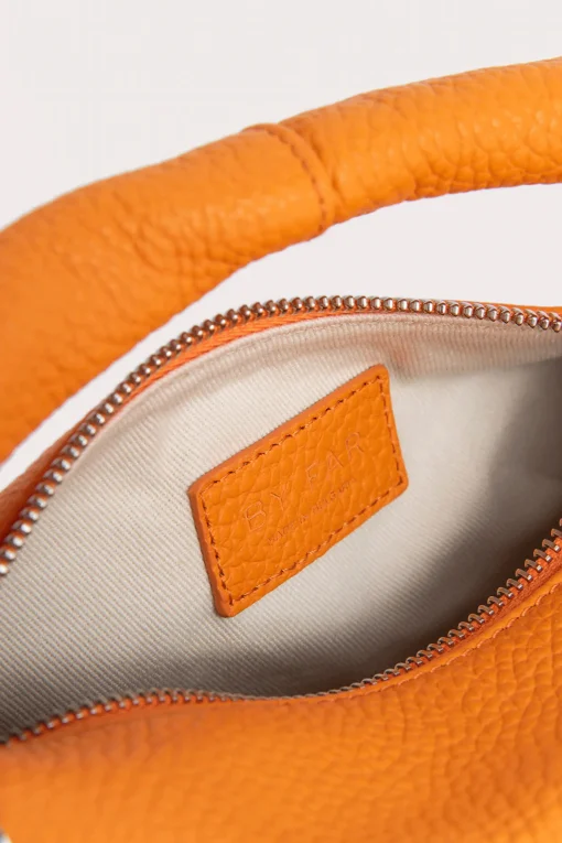 Baby Cush Orange Flat Grain Leather