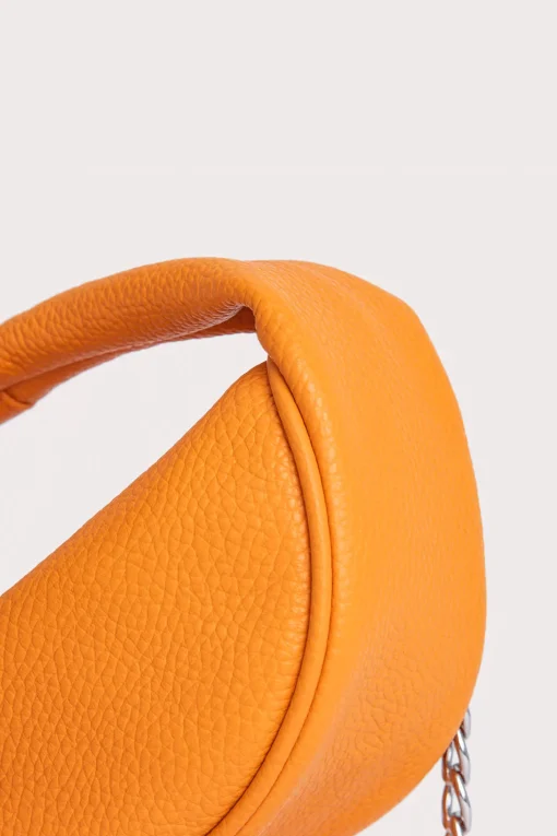 Baby Cush Orange Flat Grain Leather