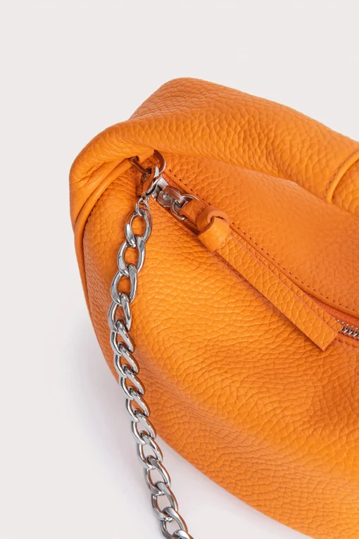 Baby Cush Orange Flat Grain Leather