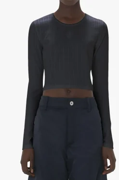 Crop Top Anchor Embrodery