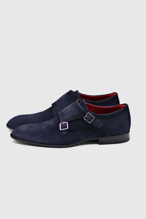 Doppel-Monkstrap Mokassin Dunkelblau