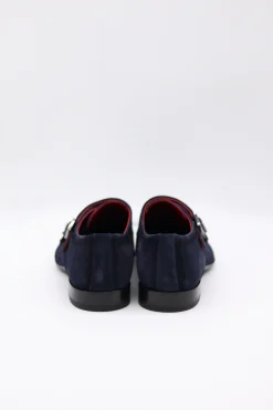 Doppel-Monkstrap Mokassin Dunkelblau
