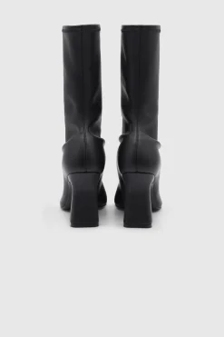 Ellia Metal Toe Cap Stretch Bootie Black