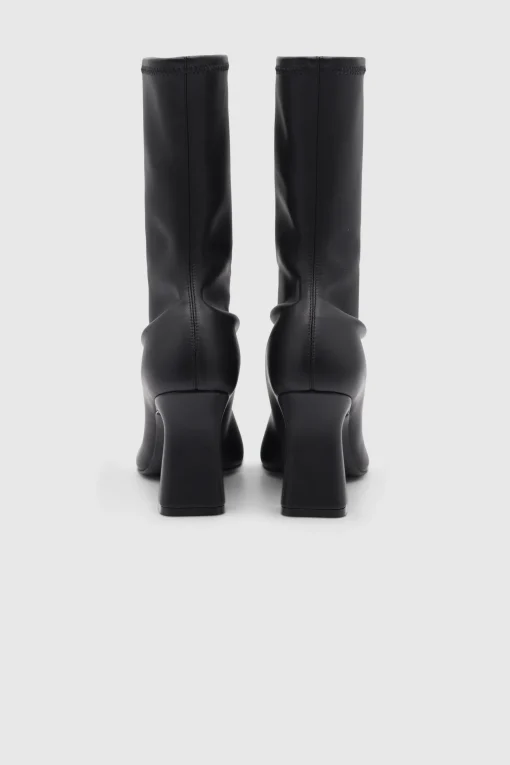 Ellia Metal Toe Cap Stretch Bootie Black
