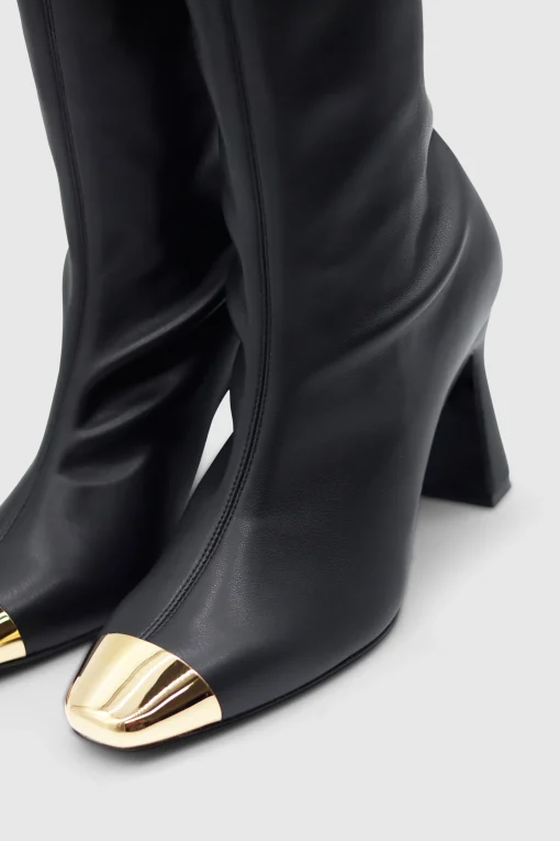 Ellia Metal Toe Cap Stretch Bootie Black