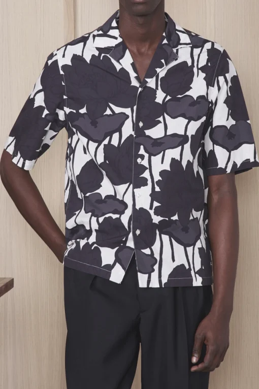 Eren Shirt Ecru/ Black/ Asph