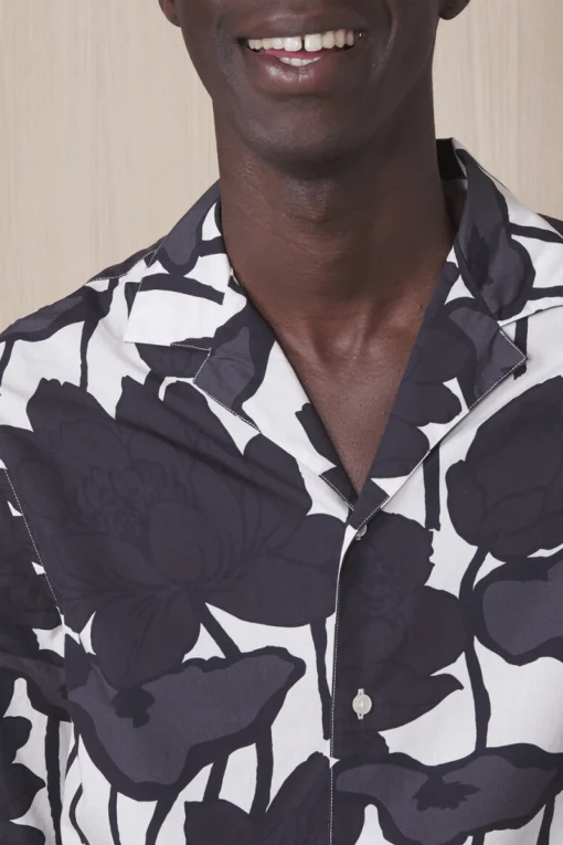 Eren Shirt Ecru/ Black/ Asph