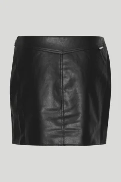 Faded Laced Up Skirt Black