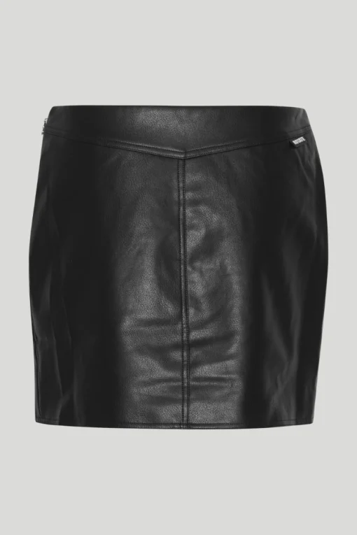 Faded Laced Up Skirt Black