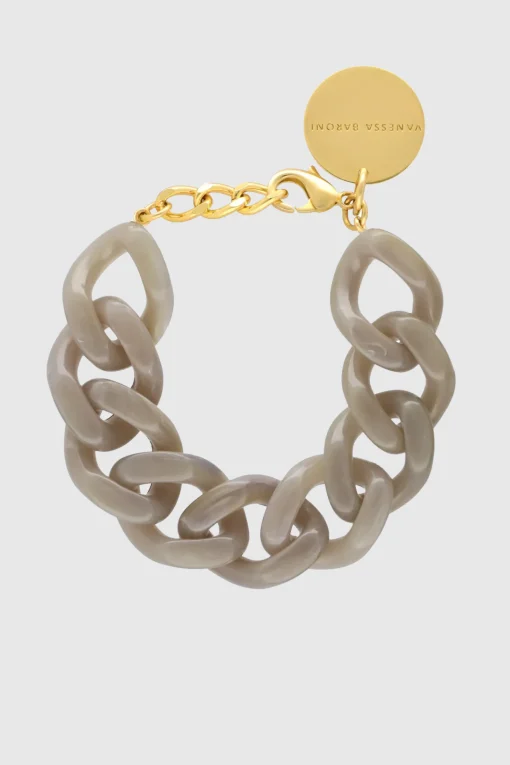 Flat Chain Bracelet Light Taupe