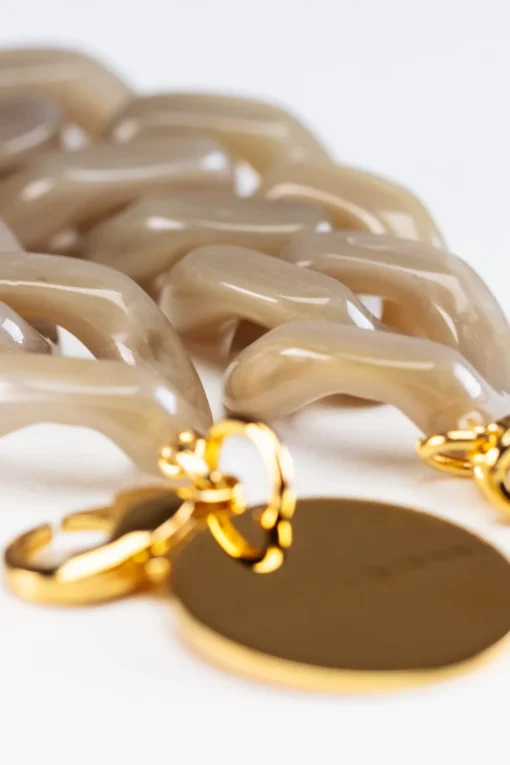 Flat Chain Bracelet Light Taupe