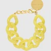 Flat Chain Bracelet Yellow Marble