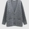 Flower Sparkle Cardigan Calm Grey