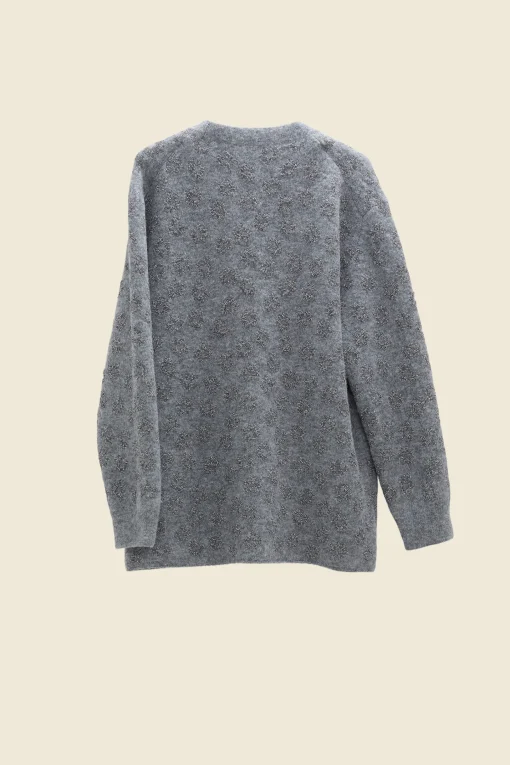 Flower Sparkle Cardigan Calm Grey