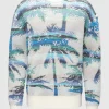 Girocollo Palme Sweatshirt Blue