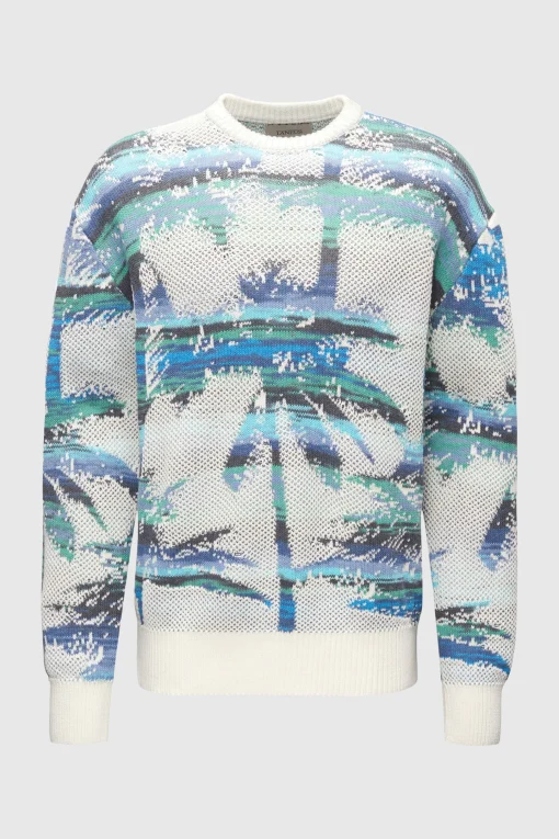 Girocollo Palme Sweatshirt Blue
