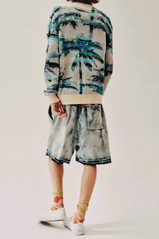 Girocollo Palme Sweatshirt Blue