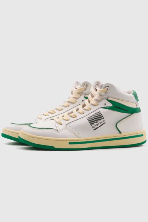 High Sneaker Men White/ Green