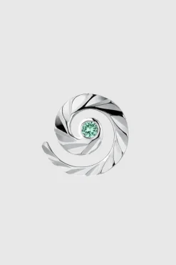 Impression Stud with Smaragd silver