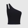 JENNI COMPACT RIB TANK BLACK