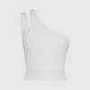 JENNI COMPACT RIB TANK WHITE