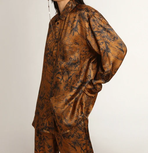 Journey Boyfriend Blouse Golden Brown