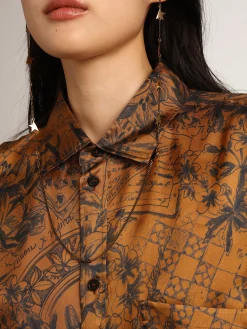 Journey Boyfriend Blouse Golden Brown