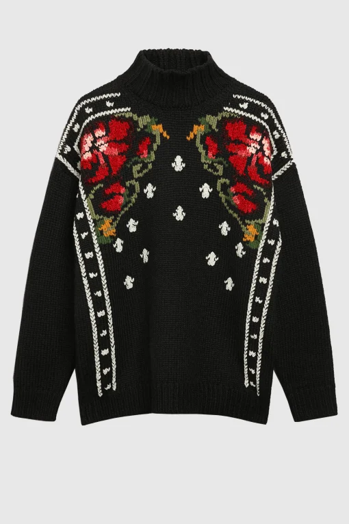Journey Knit Boxy Sweater Black