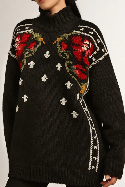 Journey Knit Boxy Sweater Black
