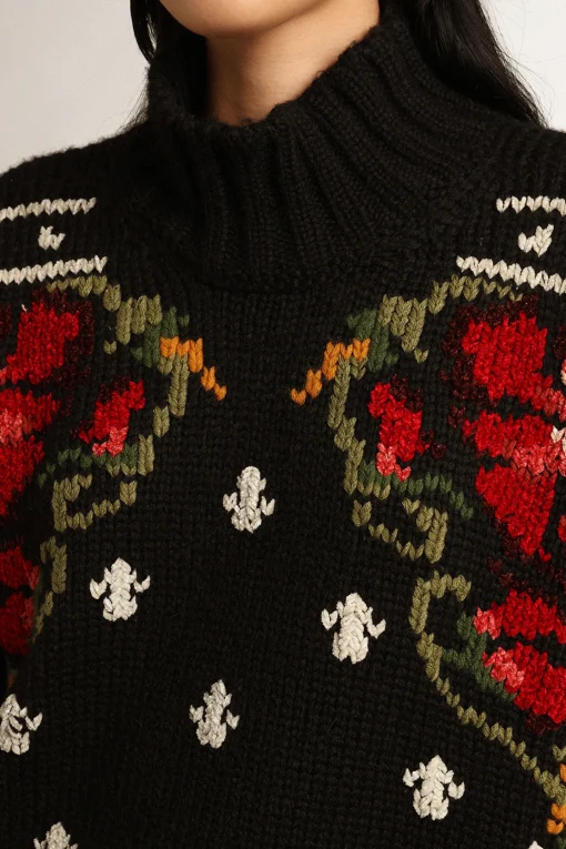 Journey Knit Boxy Sweater Black