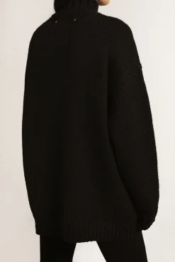 Journey Knit Boxy Sweater Black
