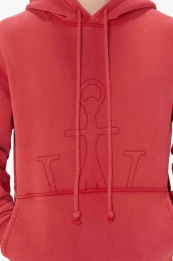 JWA Embroidered Hoodie Red