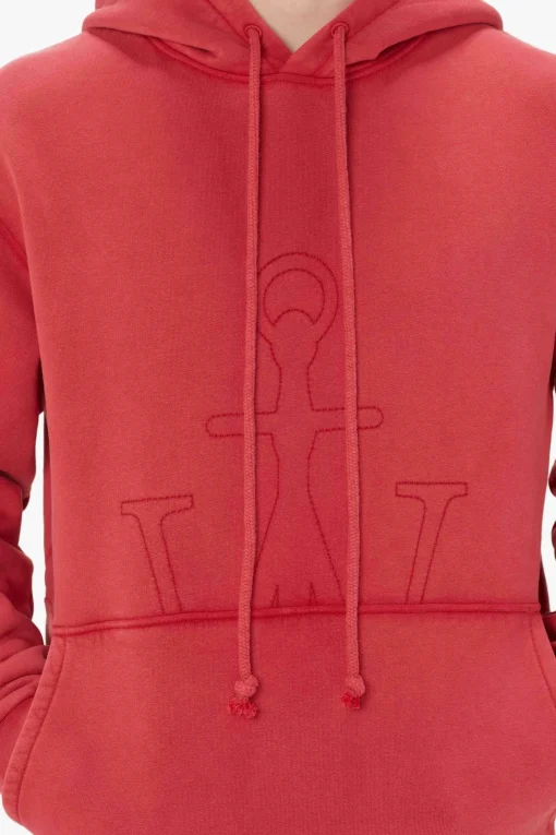 JWA Embroidered Hoodie Red