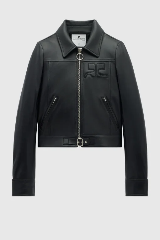 Leder Jacke Zipped