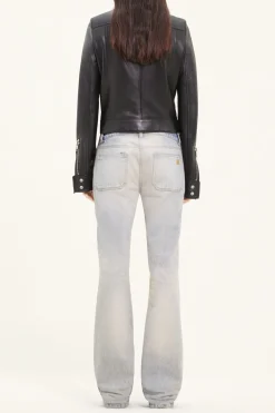Leder Jacke Zipped