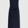 Linen Midi Dress Coastal Blue