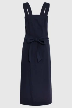 Linen Midi Dress Coastal Blue