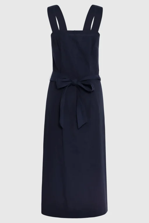 Linen Midi Dress Coastal Blue