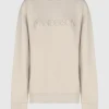 Logo Embroidery Sweatshirt Beige