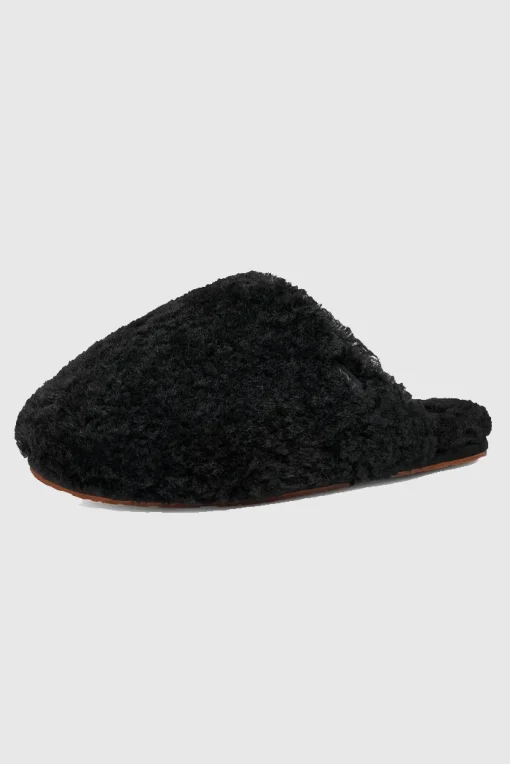 Maxi Curly Slides Black