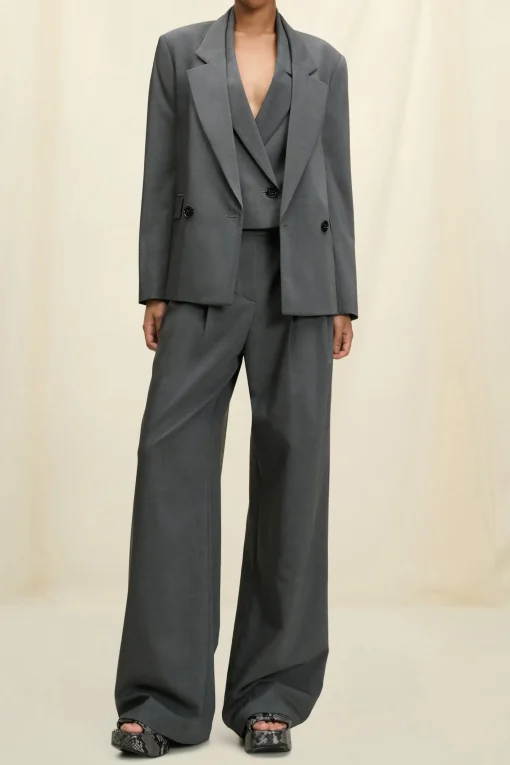 Modern Sophistication Blazer Charcoal Melange