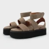 Plateau Sandals Dessert Babysilk Suede