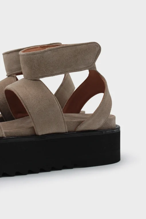 Plateau Sandals Dessert Babysilk Suede