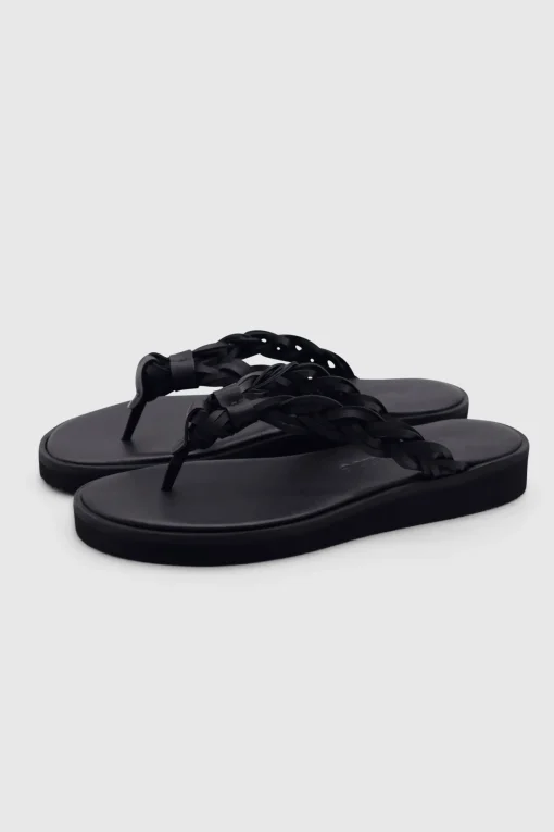 Pompoms Sandals 999 BLACK