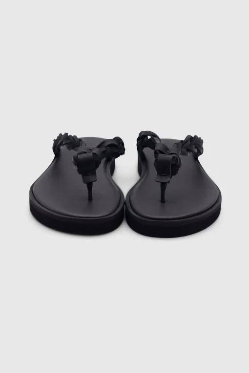 Pompoms Sandals 999 BLACK
