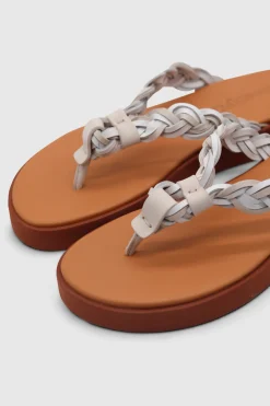 Pompoms Sandals New Natural Calf
