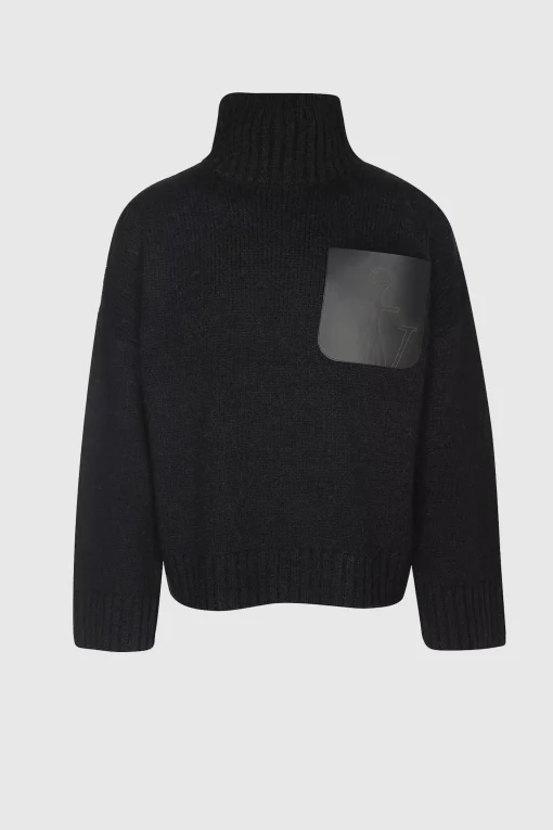 Pullover Leather Patch Pocket