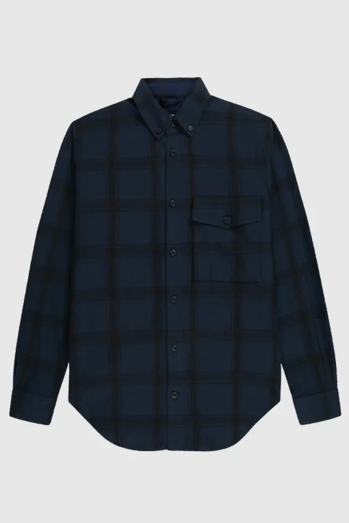Relaxed Button Shirt Dark Night